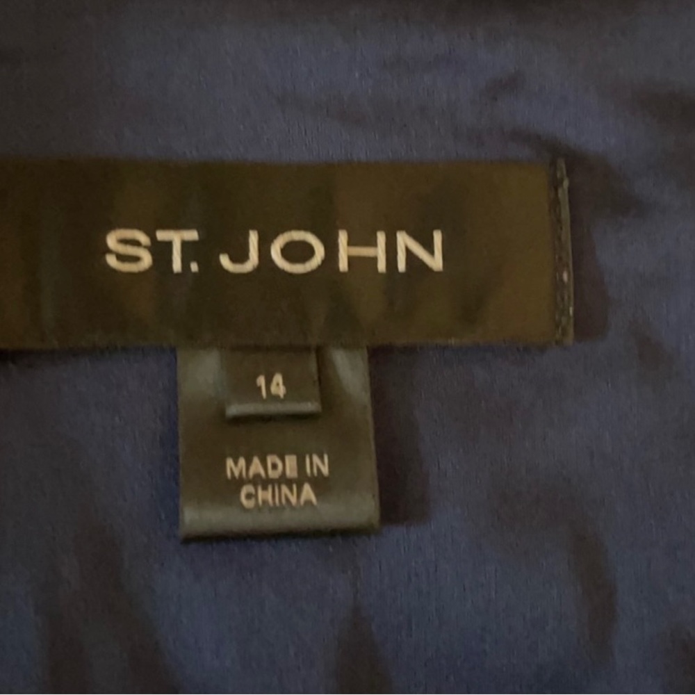 St. John watercolor print silk midi dress - Picture 6 of 13